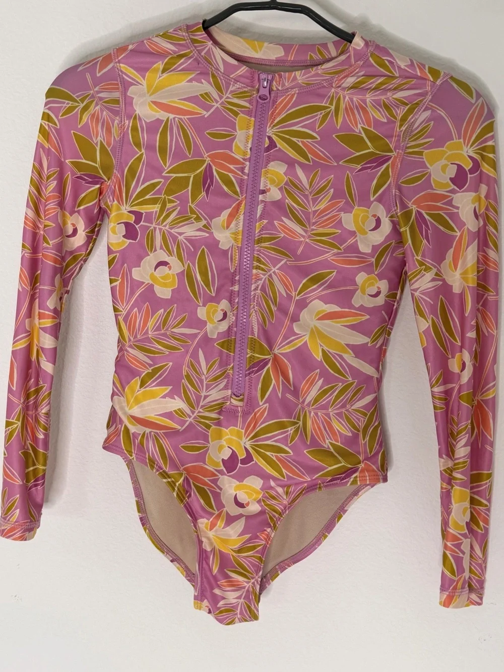 Tea Collection Long Sleeve Rashgaurd One-Piece Swimsuit Girls Sz 10
